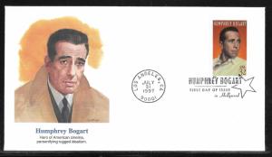 United States 3152 Humphrey Bogart Fleetwood Cachet FDC (z19)