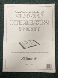 H.E. Harris Stamp Protection Glassine Sheet - 100 Sleeves - Unopened