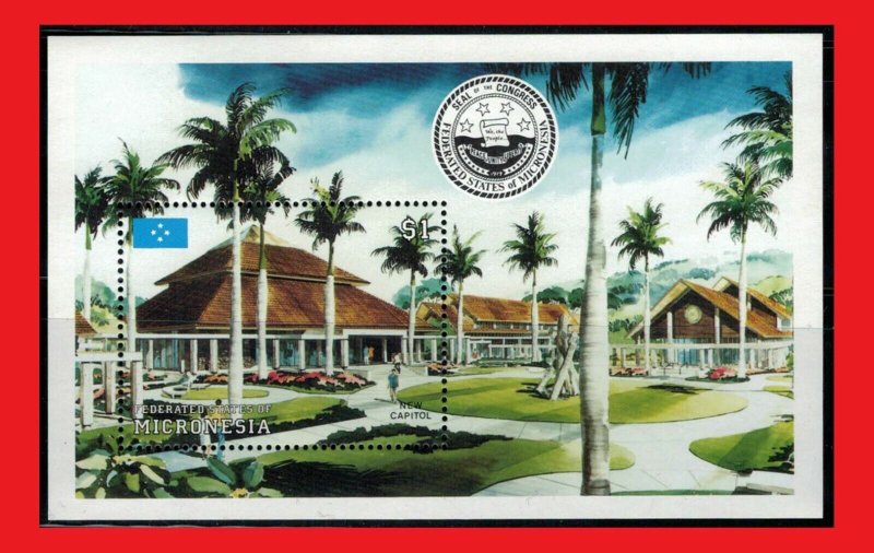 ZAYIX - 1991 Micronesia 132-133 MNH souvenir sheets / New Capital