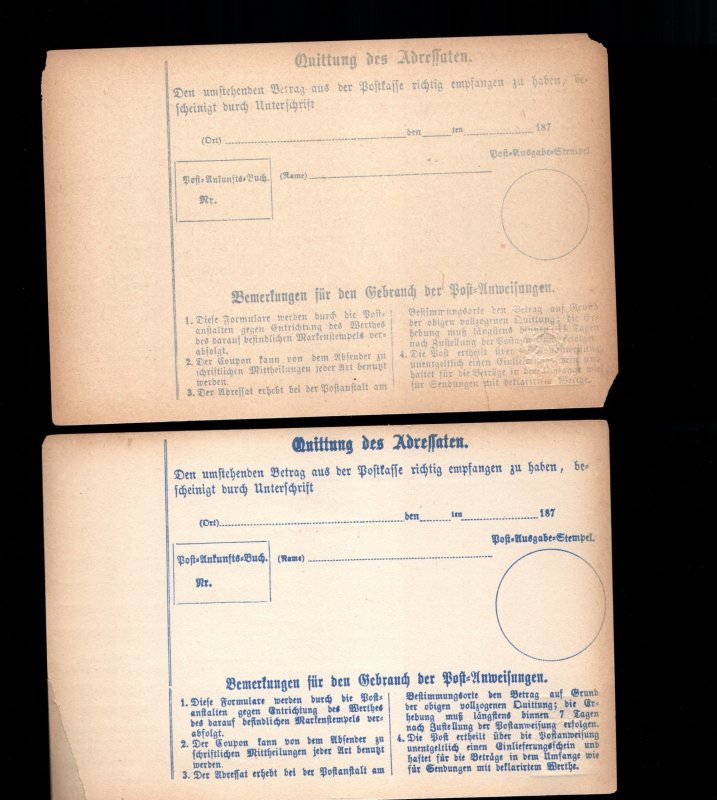 Germany Bavaria 2 mint  postal cards