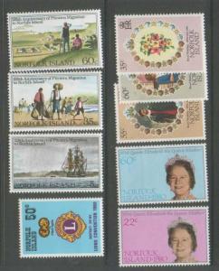 NORFOLK ISLAND SELECTION OF never hinged MINT SETS