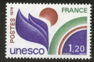 FRANCE Scott 2o18 MNH** 1978 UNESCO stamp