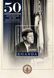 Uganda 2012 - PRESIDENT JOHN F. KENNEDY - Souvenir Stamp Sheet Scott #1961 - MNH