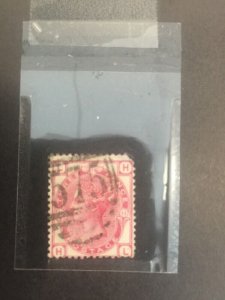 Great Britain #61 Plate #11, Thin, Used (SCV=$47.50) 