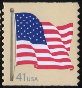 SC#4187 41¢ Flag Coil Single (2007) SA
