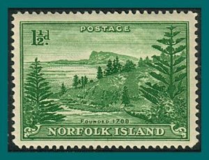 Norfolk Island 1947 Ball Bay, 1.5d MLH #3,SG3