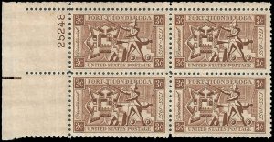 PCBstamps   US #1071 PB 12c(4x3c)Fort Ticonderoga, MNH, (PB-1)