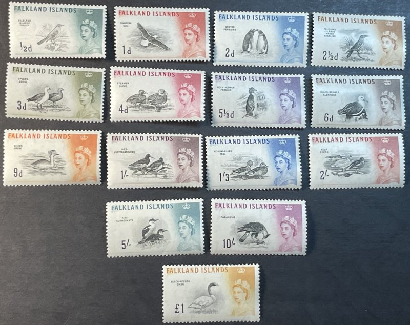 FALKLAND ISLAND # 128-142-MINT/HINGED---COMPLETE SET-----1960