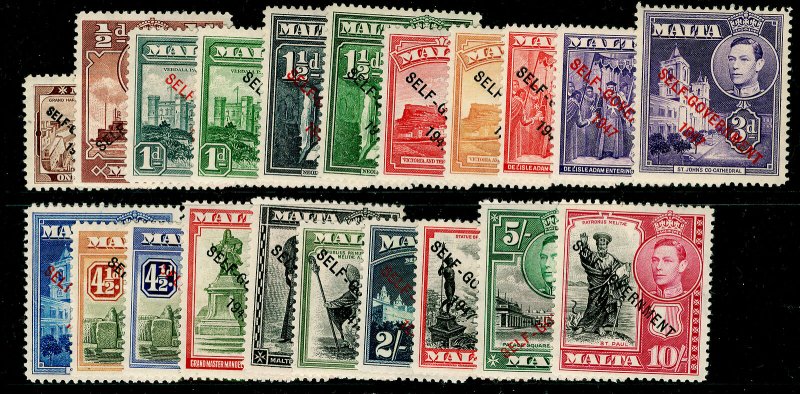 MALTA SG234-48, 1948 COMPLETE SET, M MINT. Cat £90.