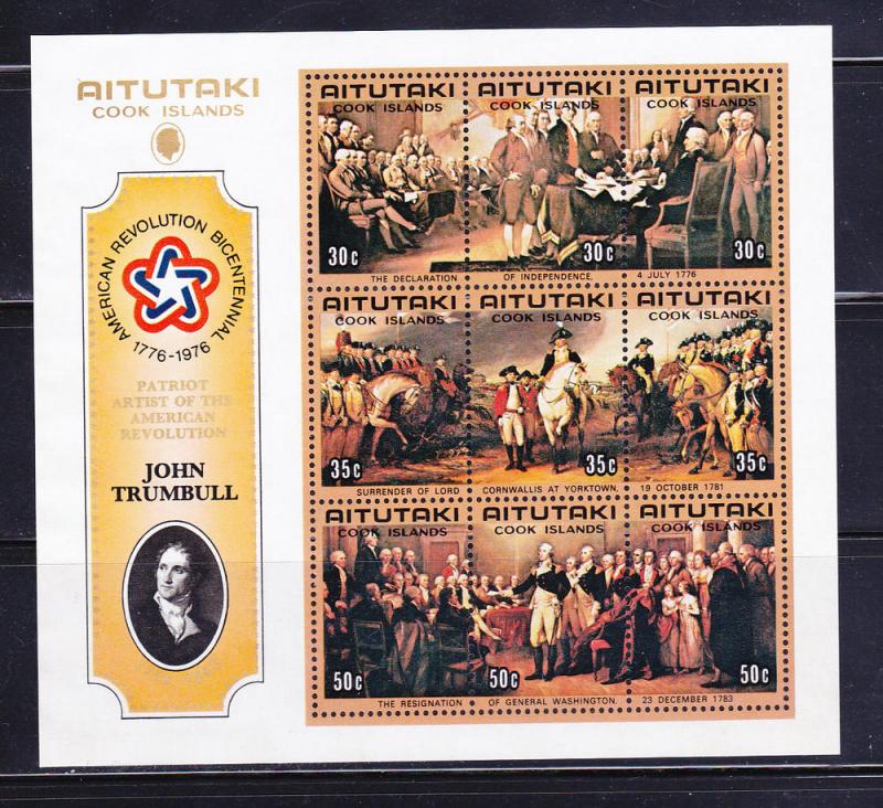 Aitutaki 126d Set MNH American Bicentennial (A)