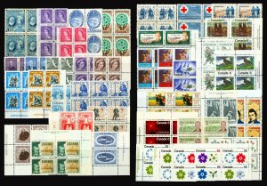 Canada #274/#539 1947-1971 1c-50c Assorted Blocks & Plate # Blocks of 4-6 MNH