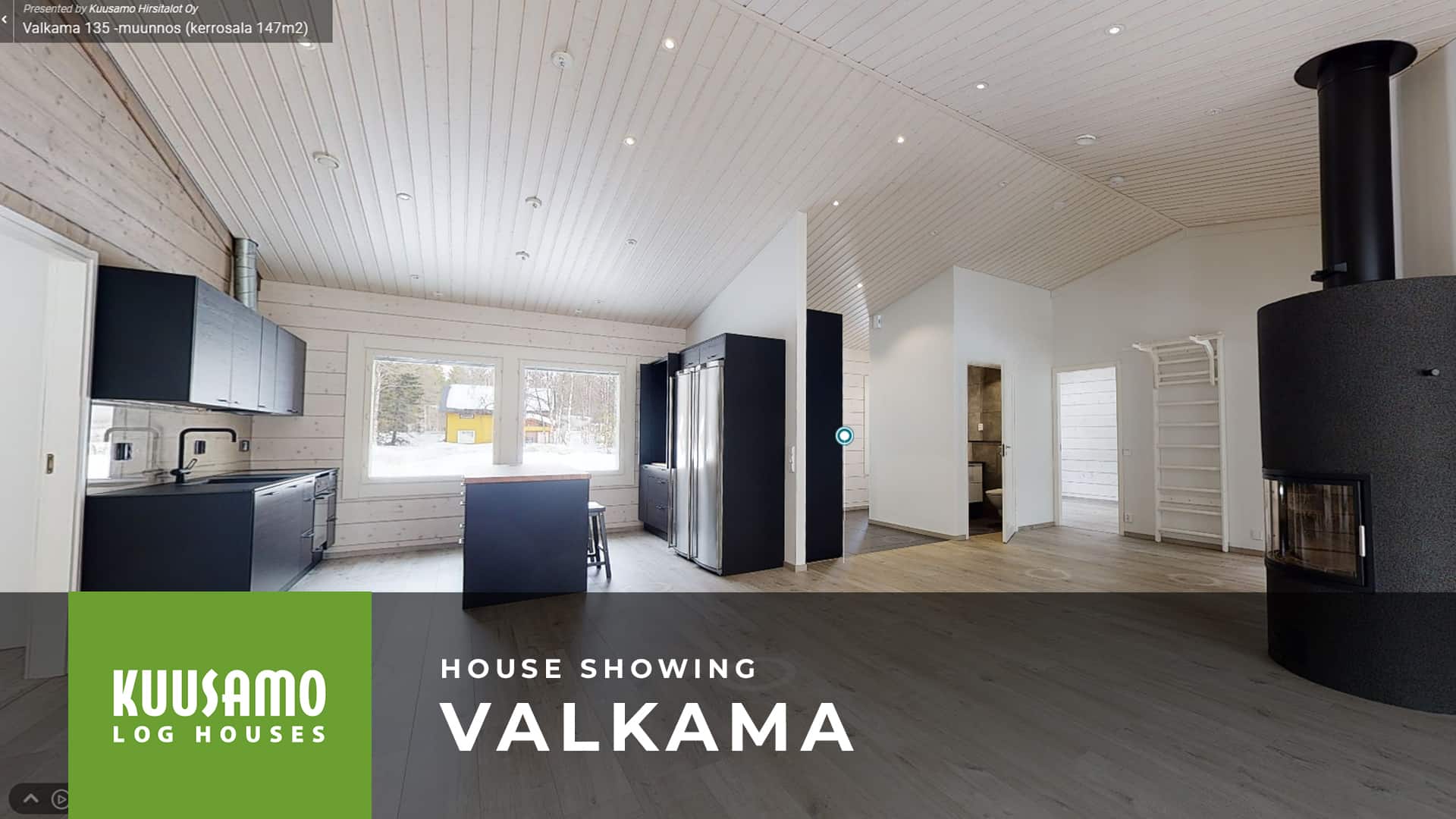 By clicking on the Log House Valkama image, you can familiarise in the site.