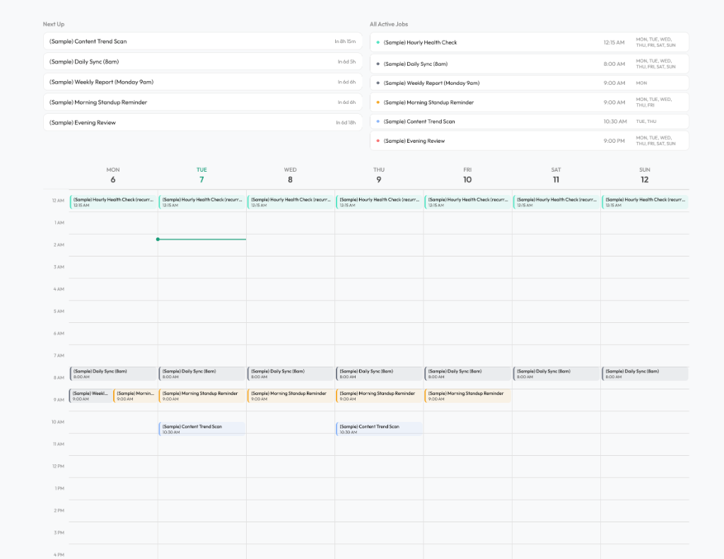 Agent Cron Calendar