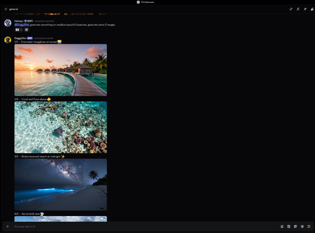 Discord → ComfyUI Image Gen
