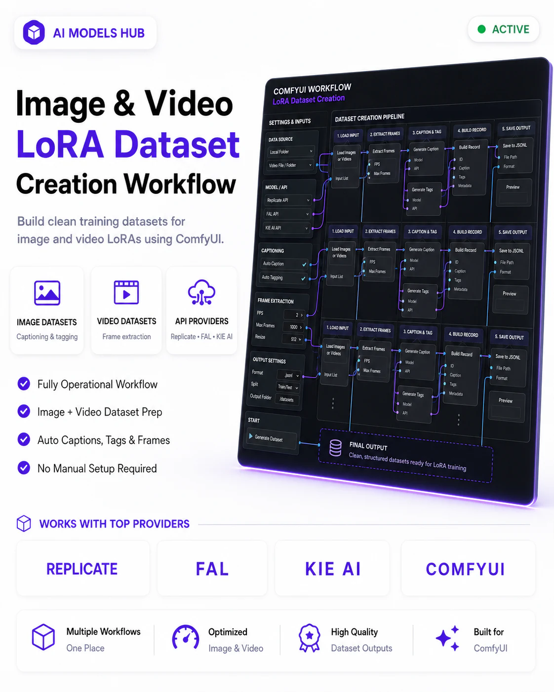 One-Click Image & Video LoRA Dataset Creation Workflow