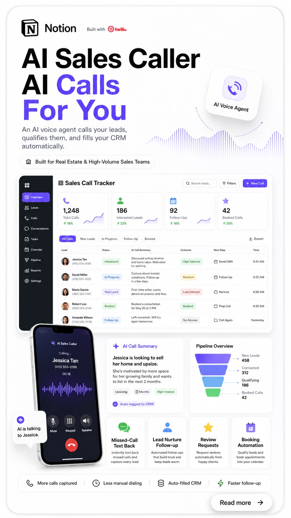 AI SALES CALLER — AI CALLS FOR YOU