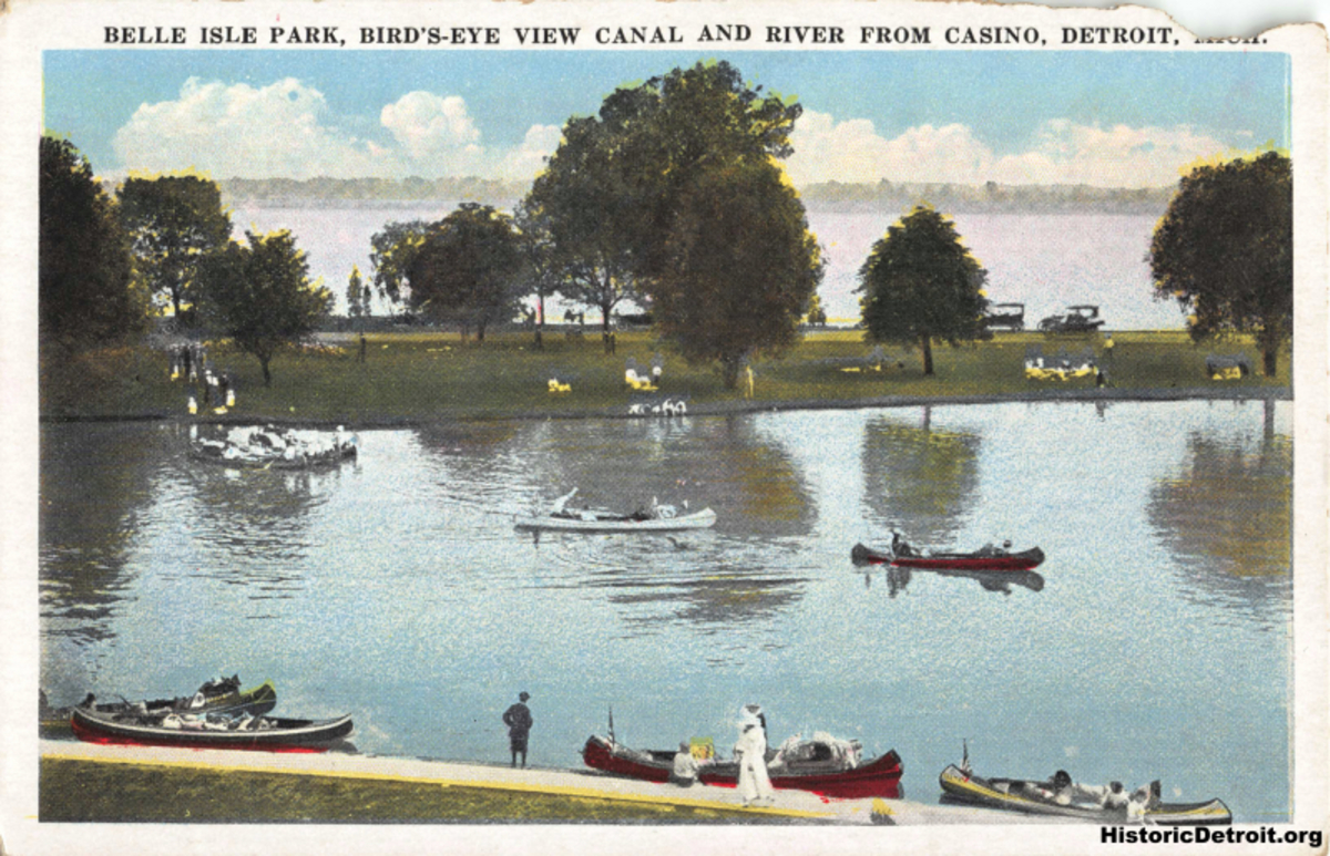 Belle Isle canal | Postcards — Historic Detroit