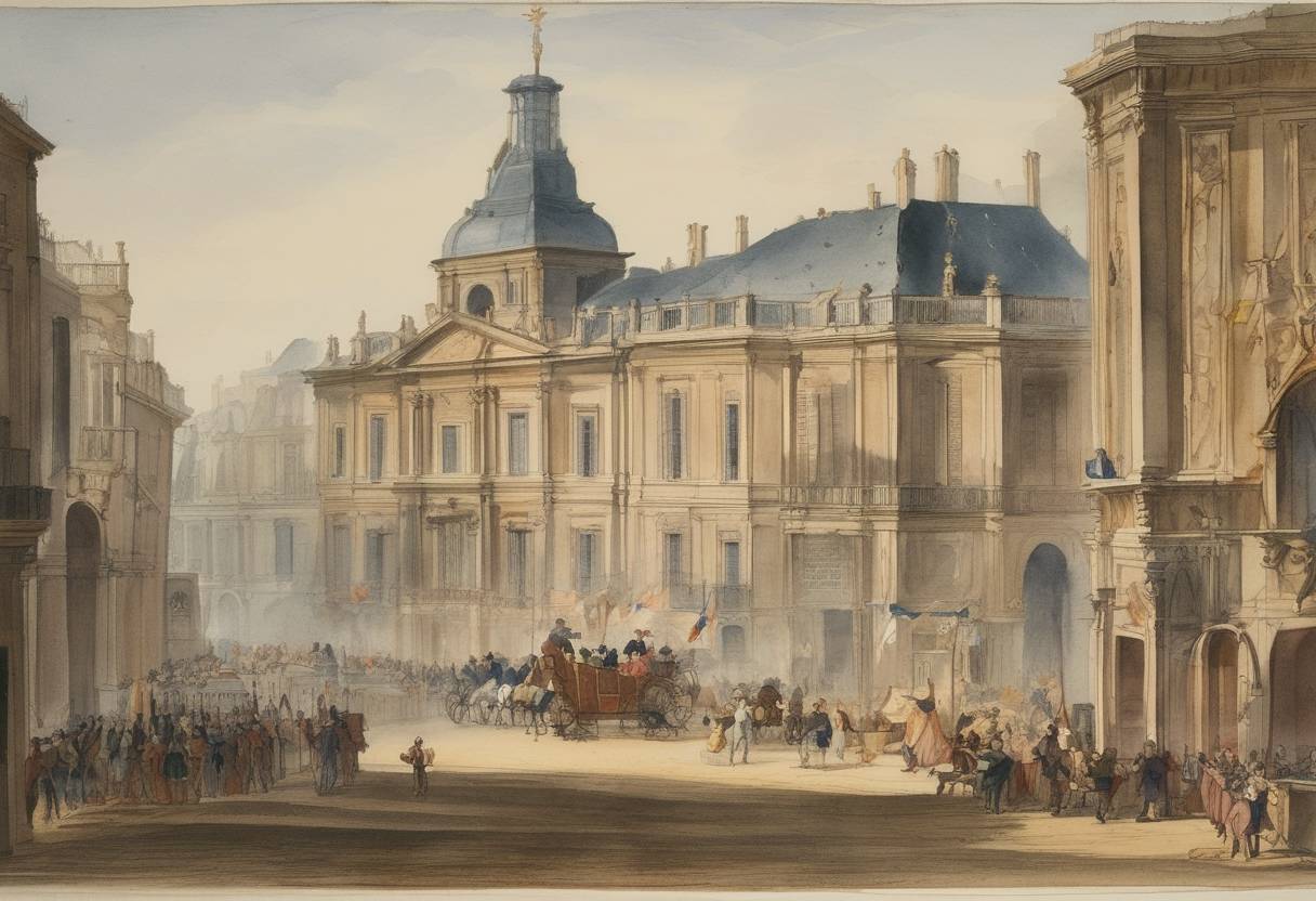 Watercolor painting based depiction of French Huguenot Jean Calas was executed in Toulouse, France, on charges of murdering his son to prevent his conversion to Catholicism. This controversial case was later championed by Voltaire and led to a campaign for religious tolerance and reform of the French justice system. (1762)