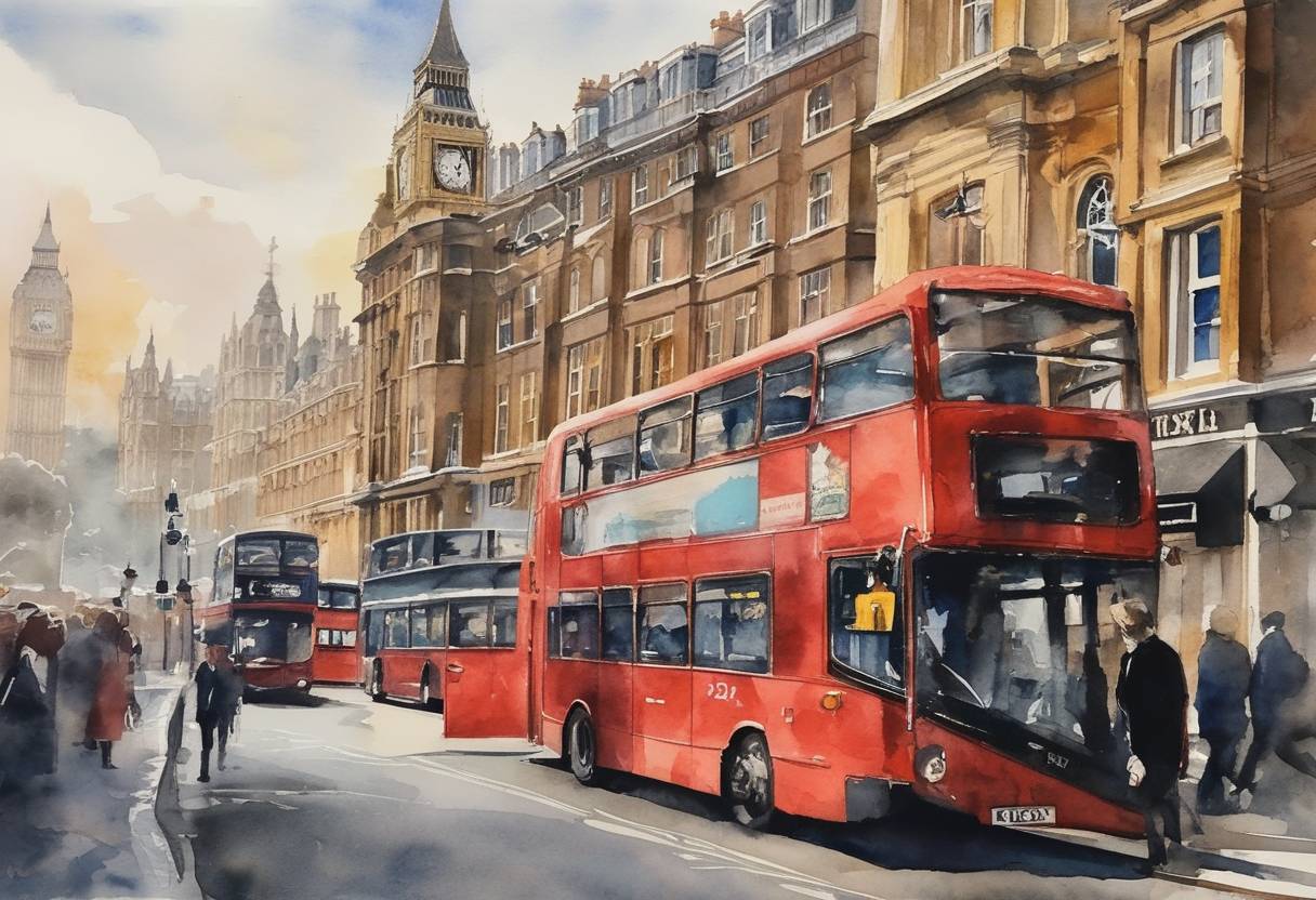 Watercolor painting based depiction of The United Kingdom formally departed from the European Union, commencing the Brexit transition period after 47 years of membership, reshaping economic and political landscapes. (2020)