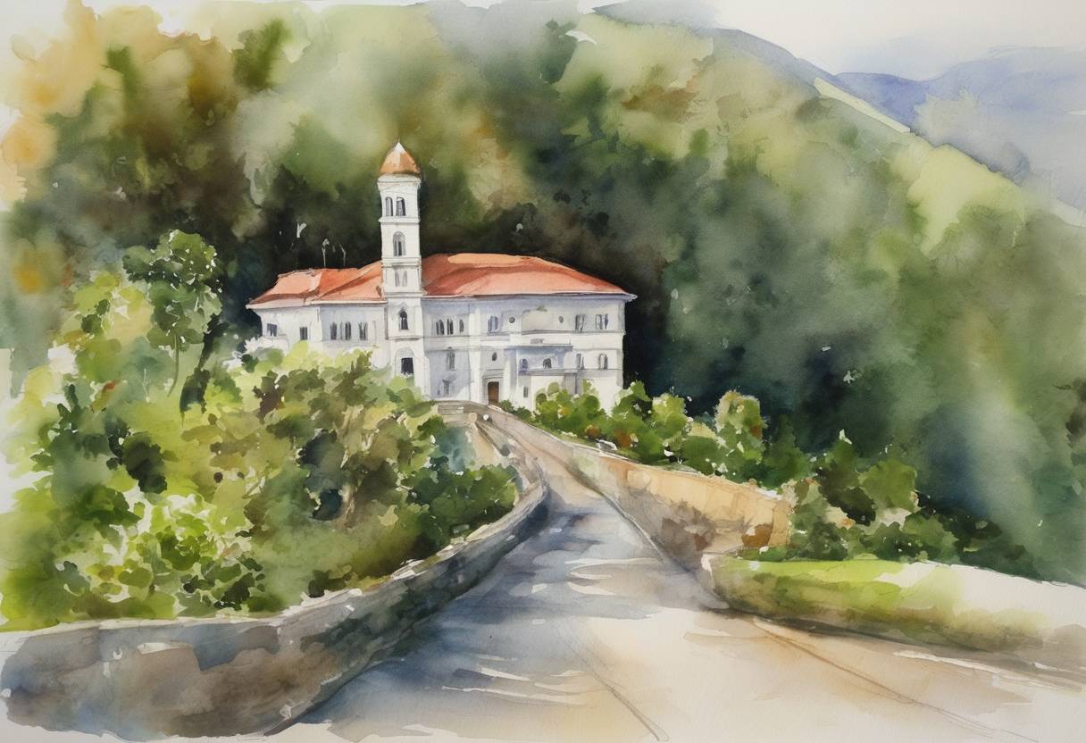 Watercolor painting based depiction of Abkhazia declared independence from Georgia, following the conflict between Georgia and Russia over South Ossetia. (2008)