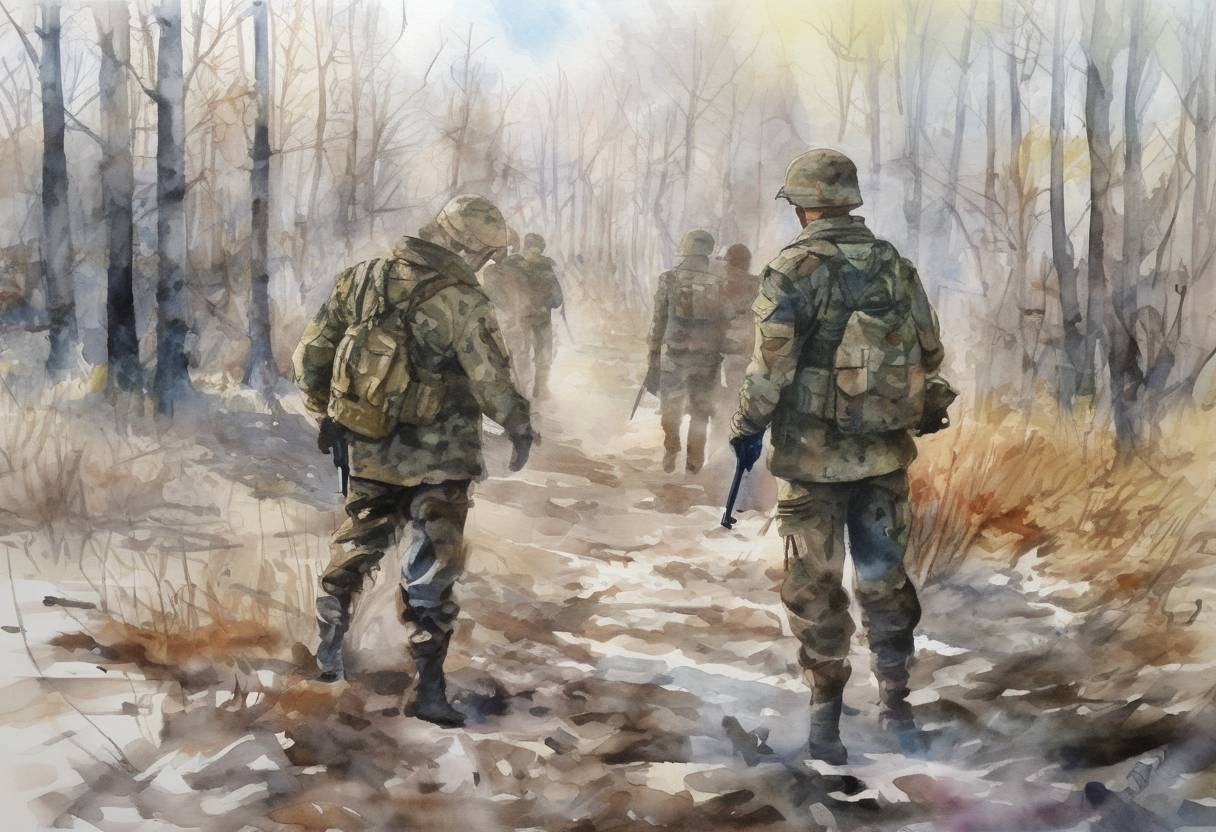 Watercolor painting based depiction of A ceasefire agreement is signed between Ukraine and pro-Russian separatists in Minsk, Belarus, to end the conflict in Eastern Ukraine. (2014)