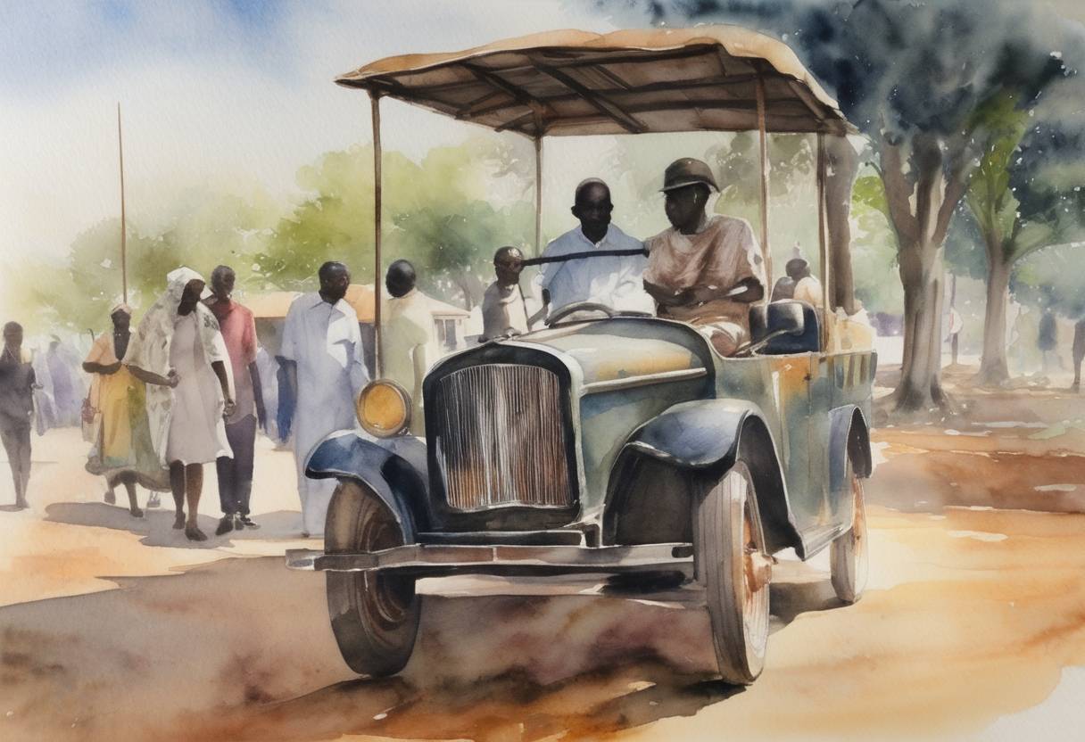Watercolor painting based depiction of A court in Kenya nullified the results of the recent presidential election, ordering a new vote within 60 days, marking the first time a judicial body in Africa overturned a presidential election. (2017)