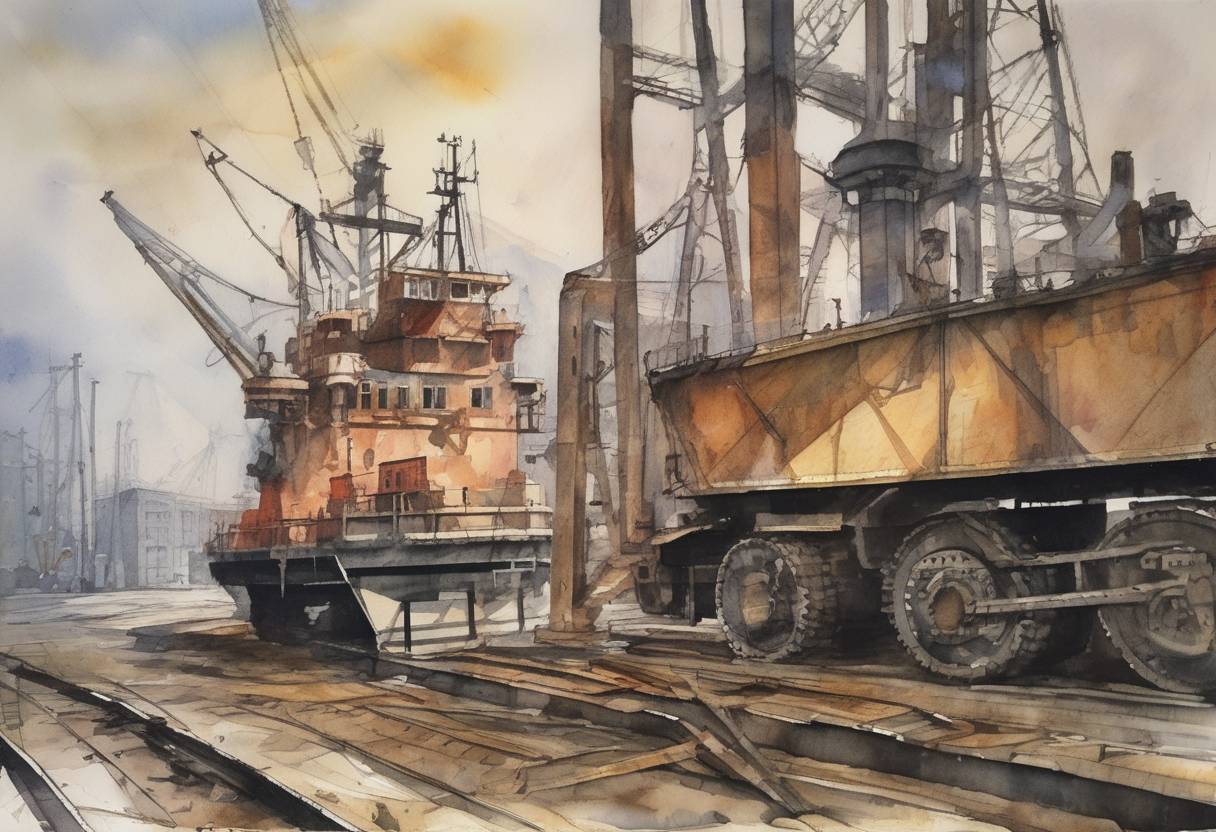 Watercolor painting based depiction of Lech Wałęsa led a strike at the Lenin Shipyard in Gdańsk, Poland, which eventually led to the formation of the Solidarity movement. (1980)