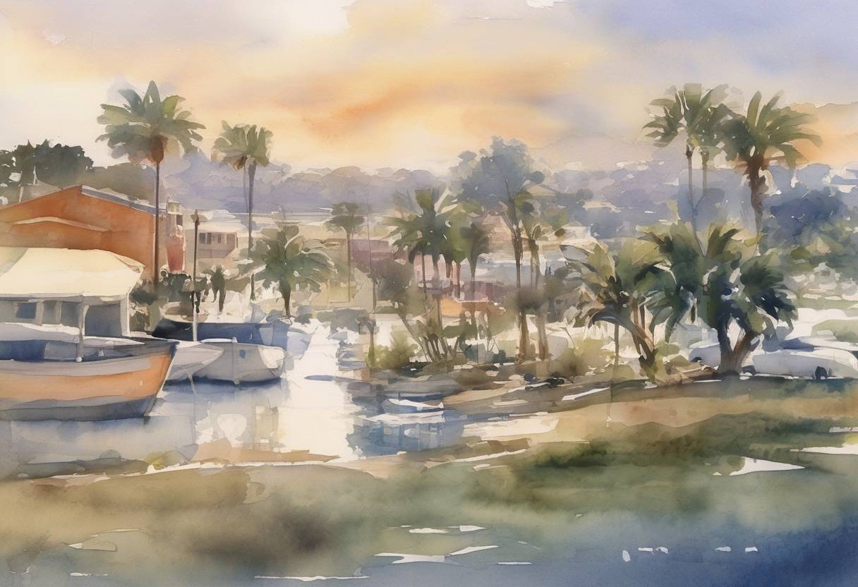 Watercolor painting based depiction of Wikipedia, a free-content encyclopedia, was launched by Jimmy Wales and Larry Sanger. (2001)