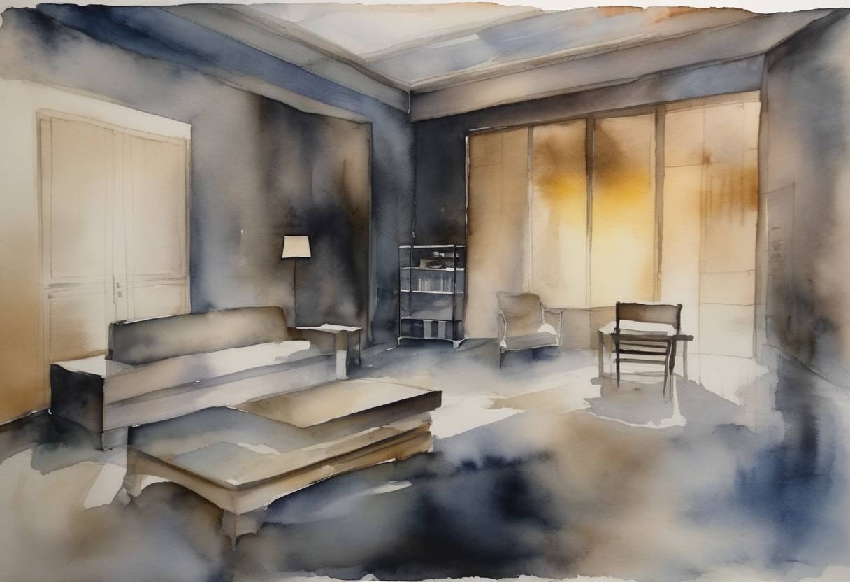 Watercolor painting based depiction of Credit Suisse reported a massive data breach, with leaked data revealing decades of details on its accounts tied to human rights abusers, corrupt politicians, and criminals. (2022)