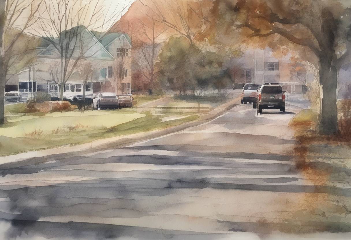 Watercolor painting based depiction of The Sandy Hook Elementary School shooting occurred in Newtown, Connecticut, resulting in the deaths of 26 people, including 20 children. (2012)