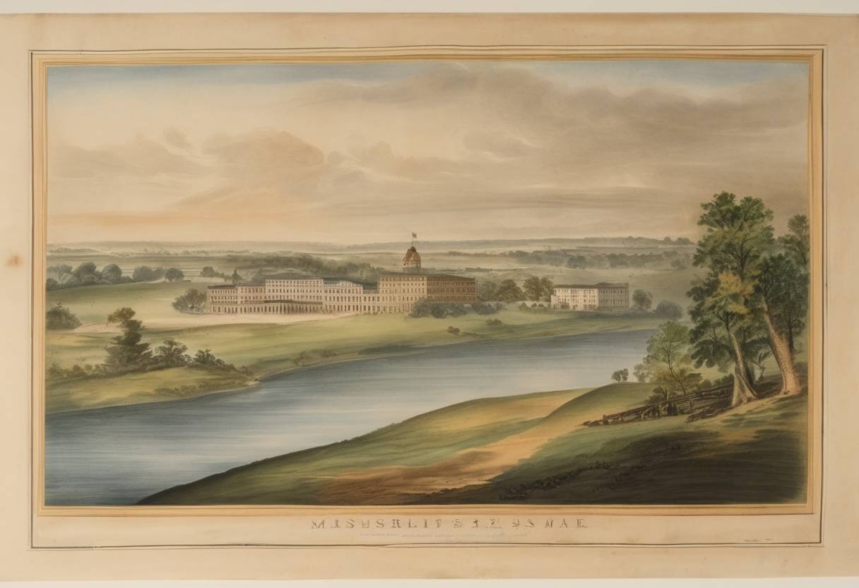 Watercolor painting based depiction of Missouri was admitted as the 24th state of the United States, following the Missouri Compromise which allowed Missouri to enter as a slave state in exchange for Maine's admission as a free state. (1821)