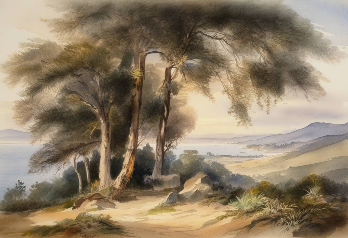 Watercolor painting based depiction of John C. Frémont was appointed Governor of the new California Territory after the acquisition of Alta California during the Mexican-American War. At this time, Frémont was one of the prominent figures in California's early annexation and had been involved in the Bear Flag Revolt. (1847)