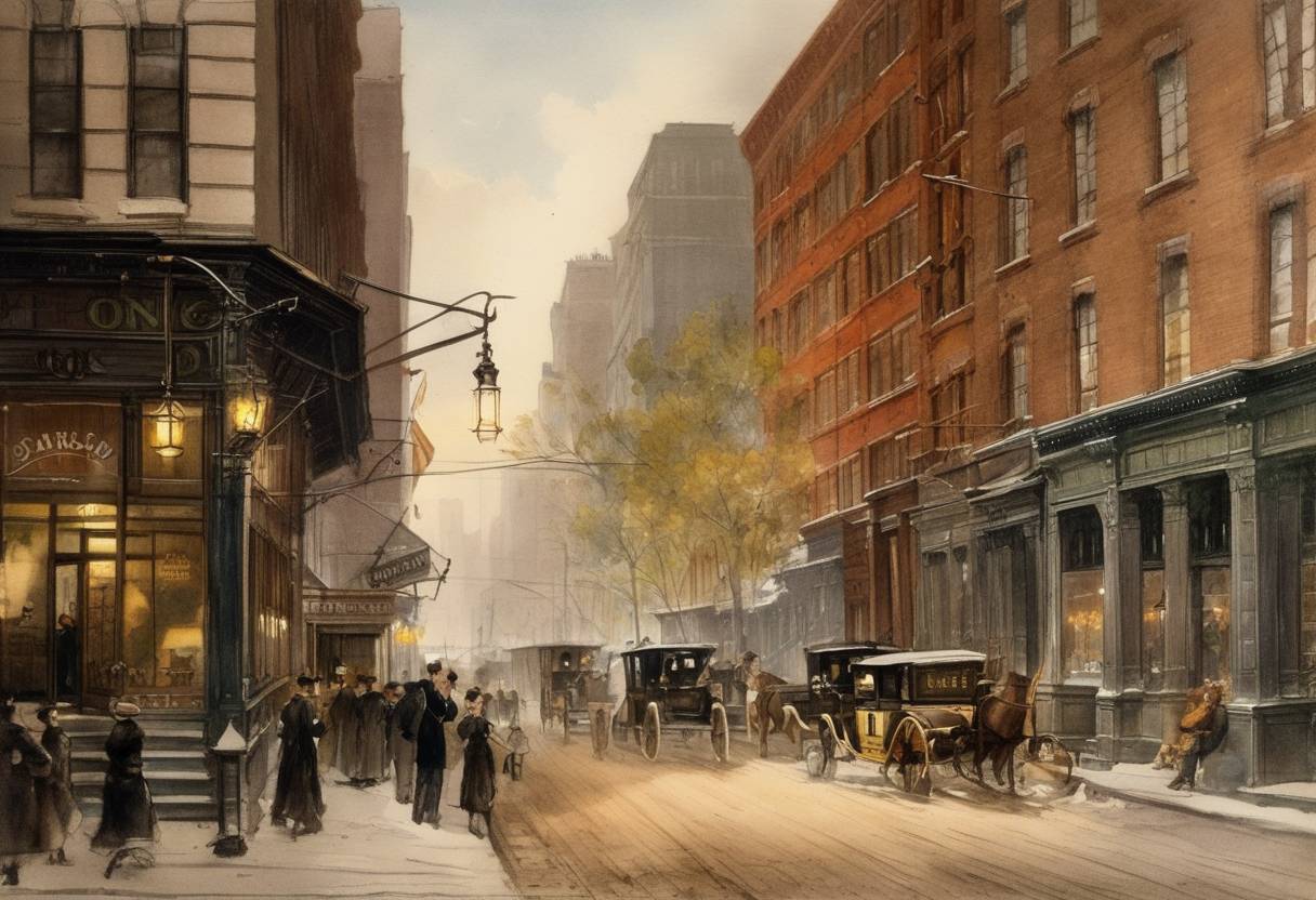 Watercolor painting based depiction of The Edison Electric Light Company was incorporated, paving the way for significant advancements in electric lighting. (1878)