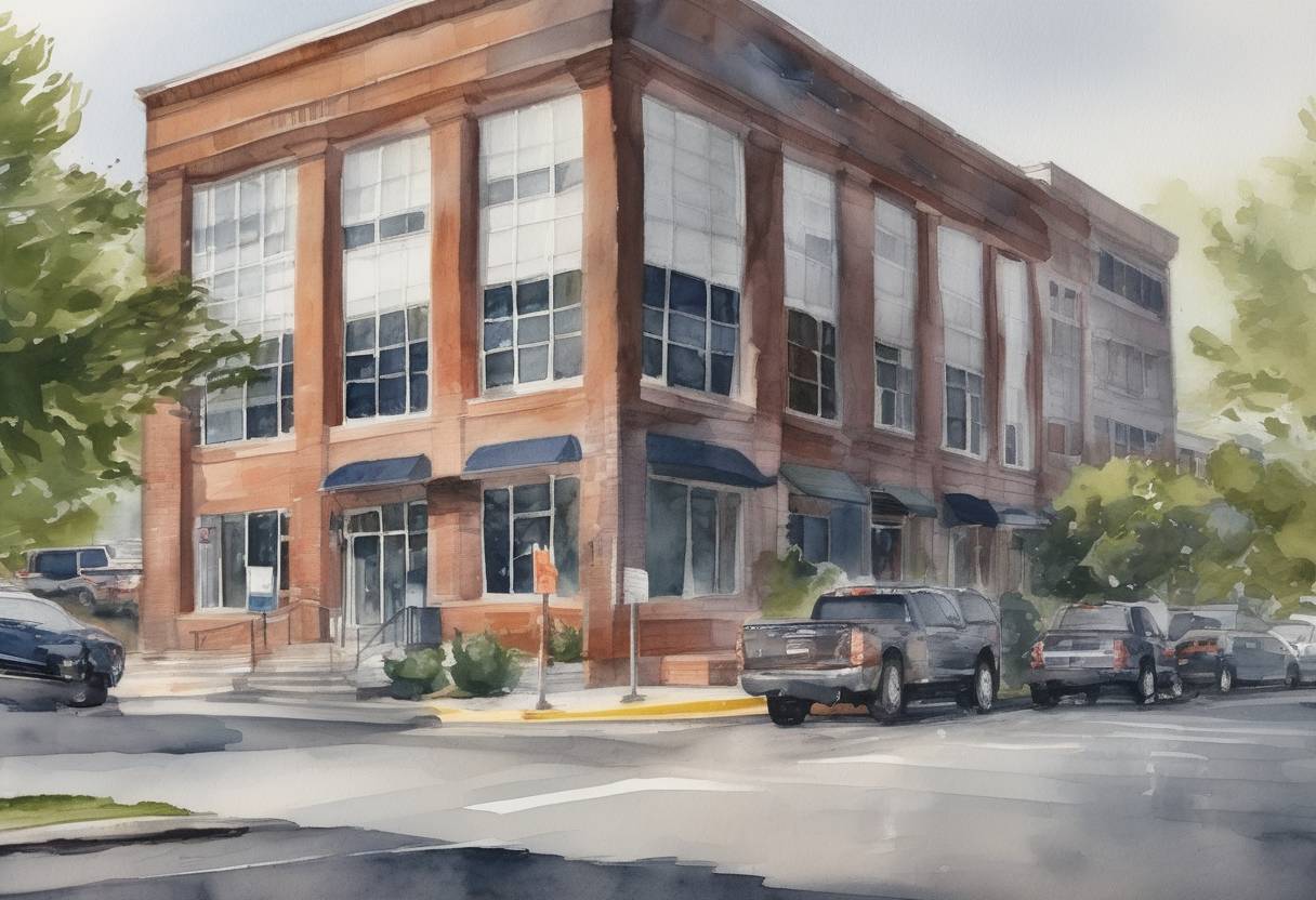 Watercolor painting based depiction of A mass shooting took place at the Capital Gazette newspaper offices in Annapolis, Maryland, resulting in the deaths of five employees. The attack was one of the deadliest against journalists in U.S. history. (2018)