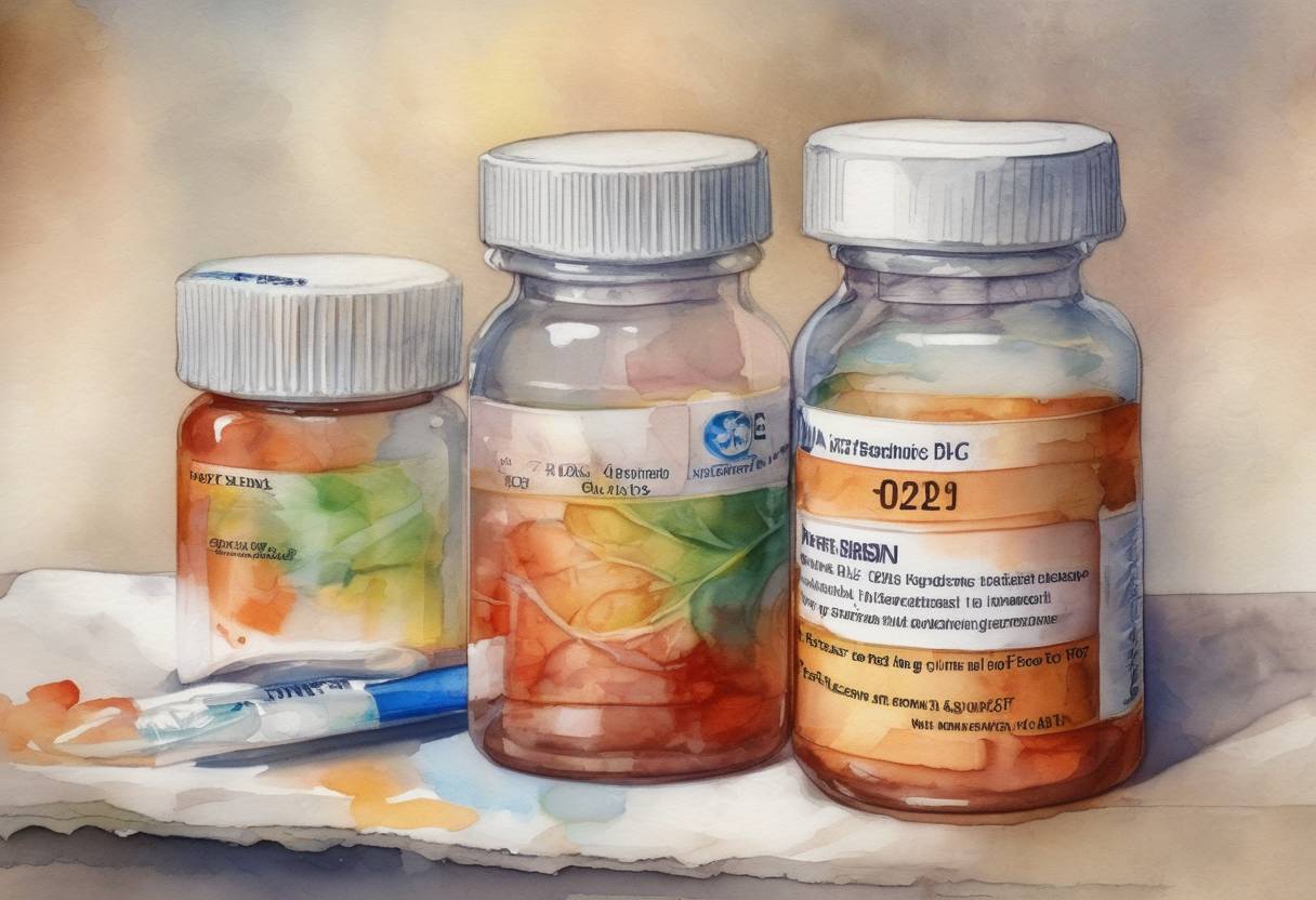 Watercolor painting based depiction of The United States Food and Drug Administration (FDA) granted emergency use authorization for the Pfizer-BioNTech COVID-19 vaccine, marking a significant milestone in the fight against the COVID-19 pandemic. (2020)