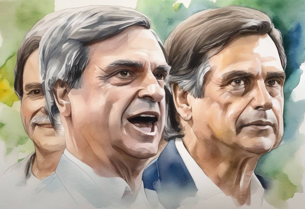 Watercolor painting based depiction of Brazil held the first round of its presidential election, with Jair Bolsonaro and Fernando Haddad advancing to the runoff. (2018)