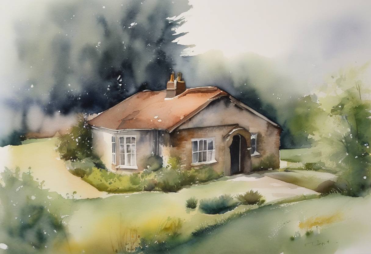 Watercolor painting based depiction of Stanley Kubrick, the acclaimed film director famous for works such as '2001: A Space Odyssey' and 'A Clockwork Orange,' died in his sleep at the age of 70. (1999)