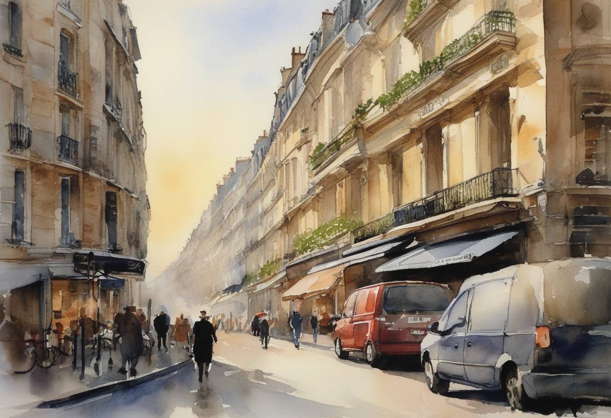 Watercolor painting based depiction of The Intergovernmental Panel on Climate Change (IPCC) released its Fourth Assessment Report's Summary for Policymakers, stating that global warming is undeniable and that human activity is the main cause. (2007)