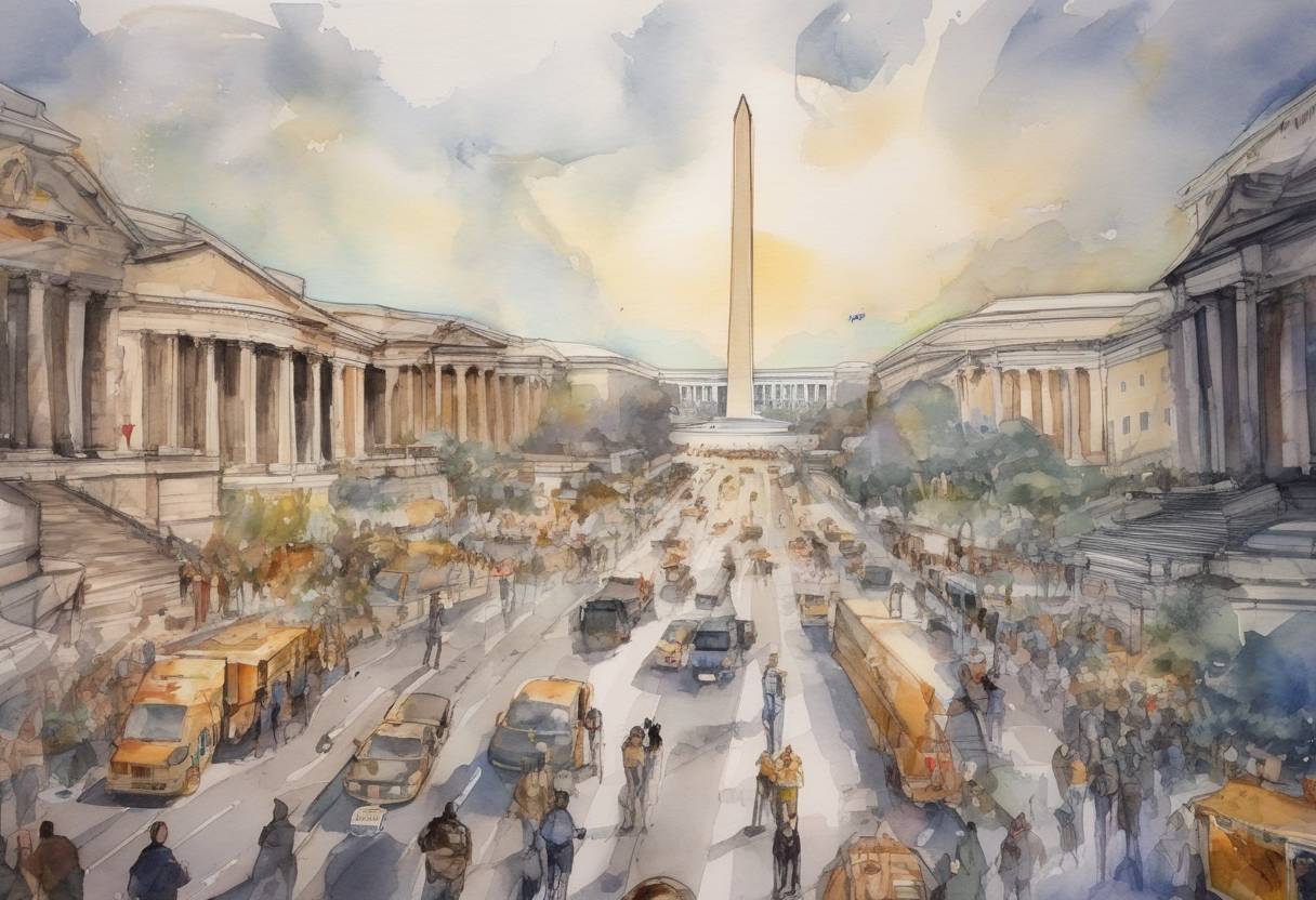 Watercolor painting based depiction of The English Wikipedia went offline for 24 hours in protest against the Stop Online Piracy Act (SOPA) and the Protect IP Act (PIPA), two proposed laws in the United States Congress. The blackout was part of a larger protest by numerous websites, highlighting concerns over internet censorship and the potential impact of the legislation on free speech. (2012)