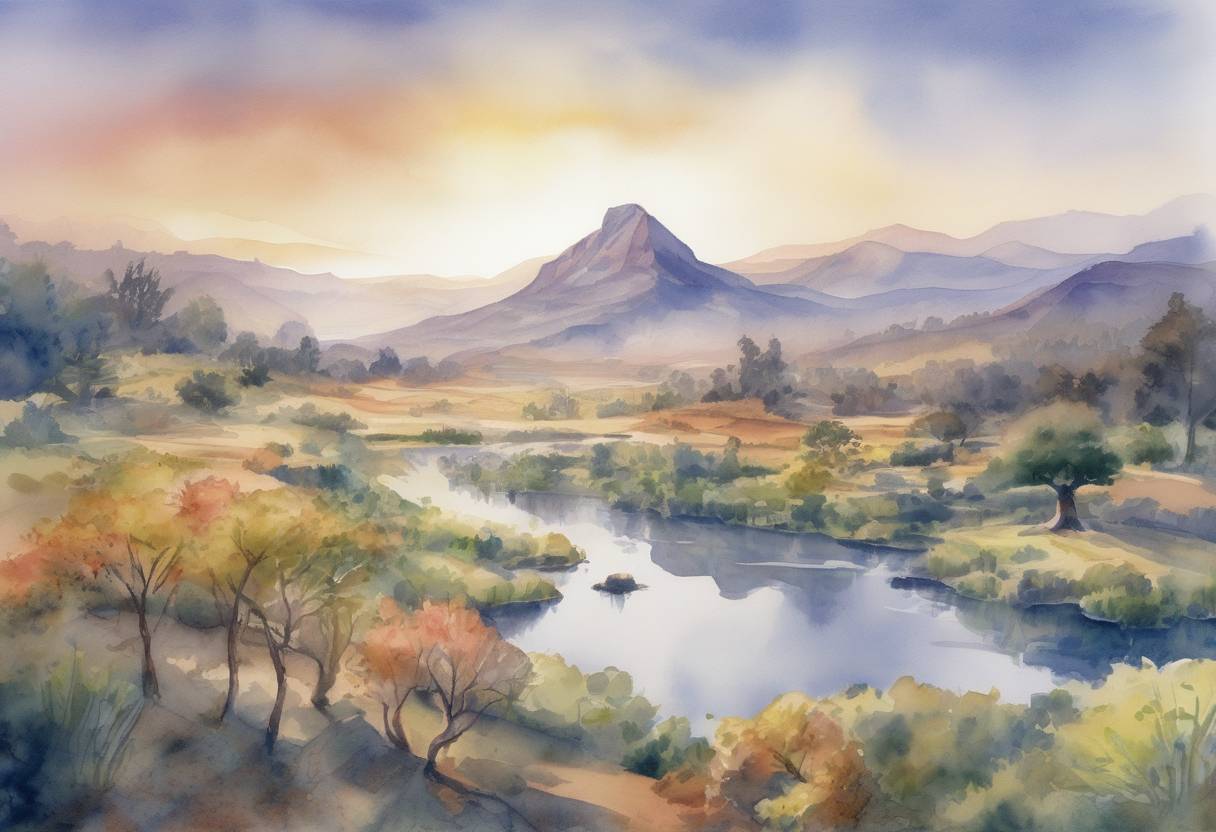 Watercolor painting based depiction of Apple Inc. released the Mac OS X operating system, marking a significant shift in the company's software strategy. (2001)