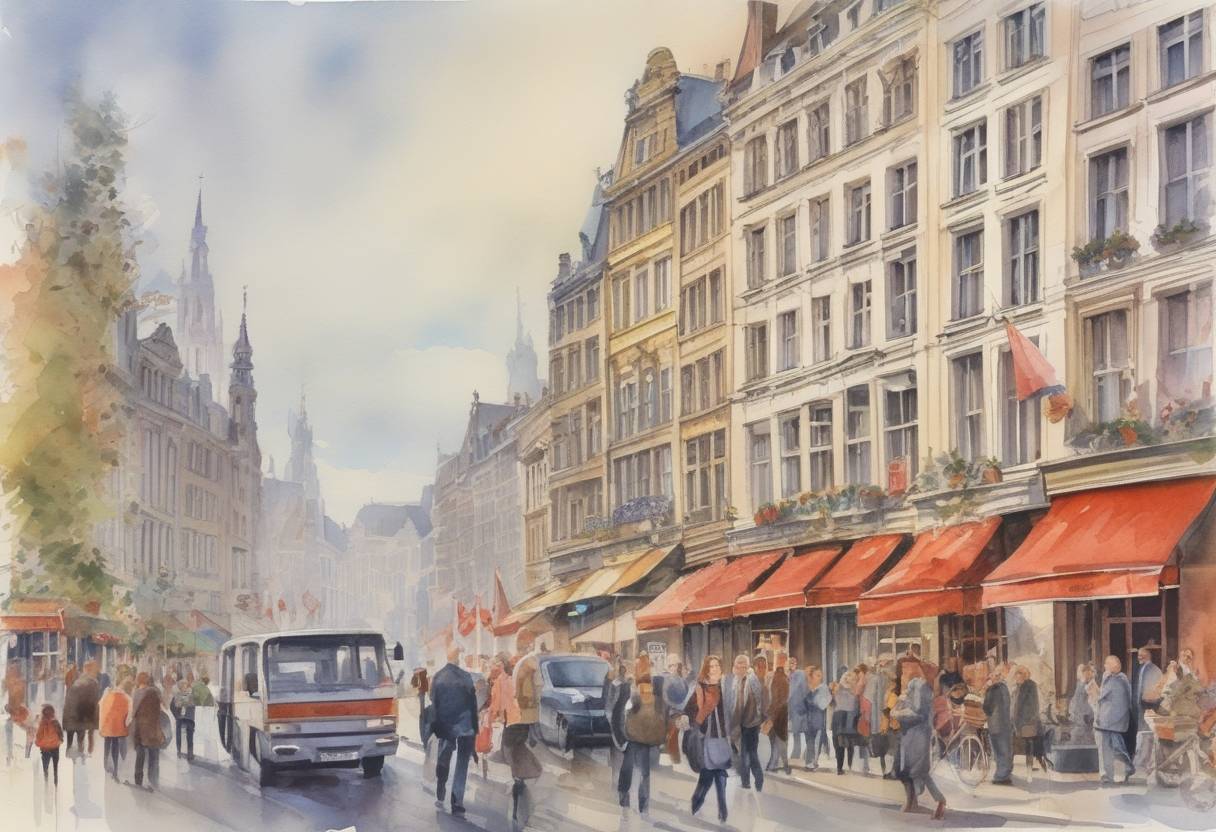 Watercolor painting based depiction of The European Community and the European Free Trade Association reach an agreement to create the European Economic Area. (1991)