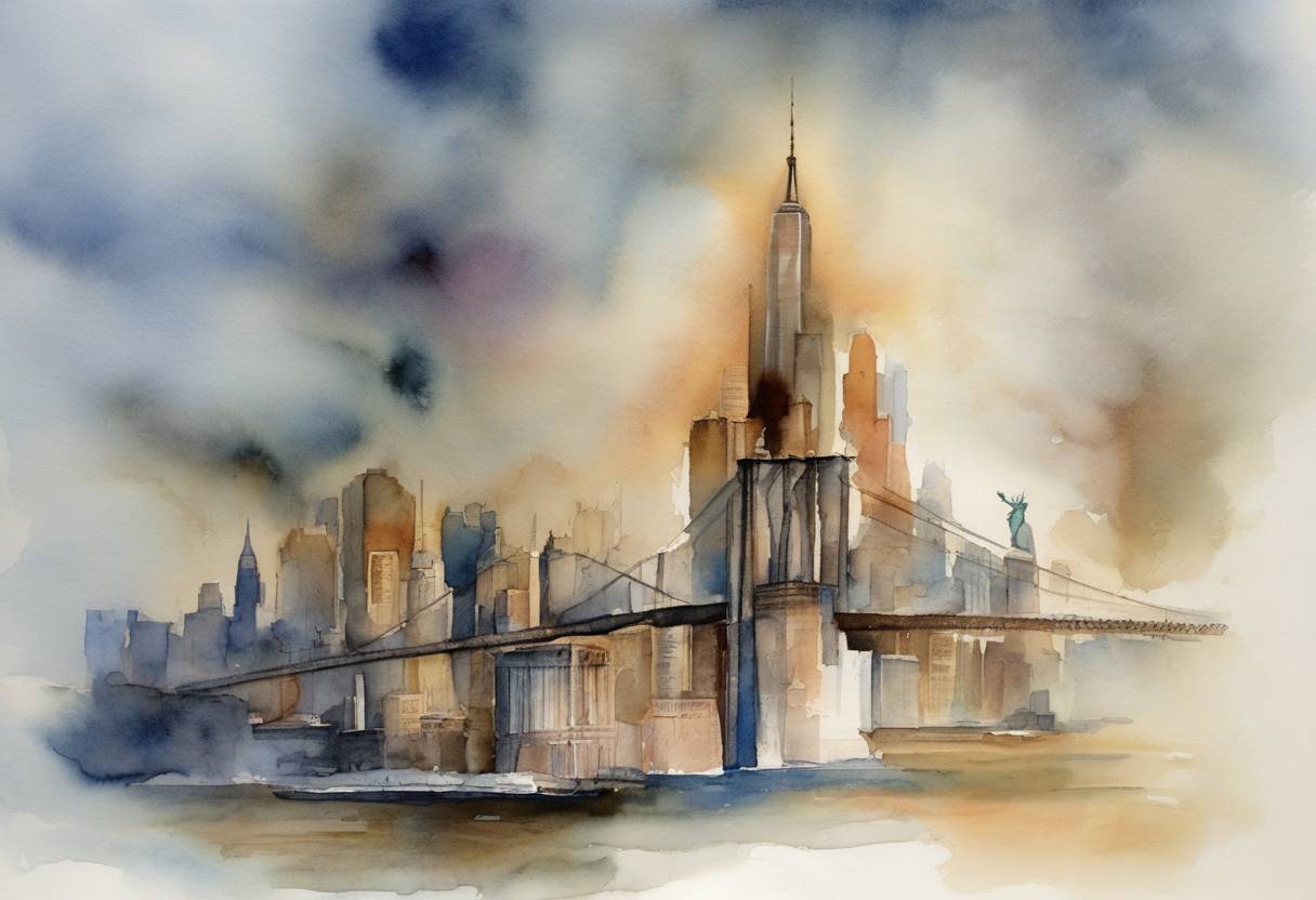 Watercolor painting based depiction of The launch of the e-learning platform, Code Year, kicked off, promoting The Year of Code initiative to encourage learning about programming. (2011)