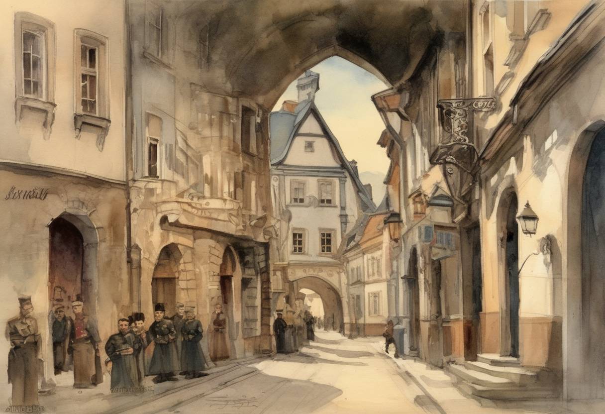 Watercolor painting based depiction of Adolf Hitler is born in Braunau am Inn, Austria. He would later become the dictator of Nazi Germany, leading the country during World War II and orchestrating the Holocaust. (1889)