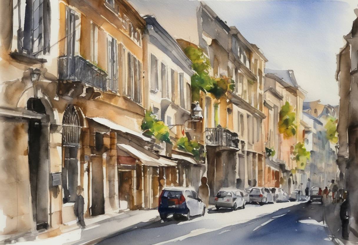 Watercolor painting based depiction of The European Union agreed to offer Greece a second bailout in an effort to prevent the country from defaulting on its debt and to stabilize the Eurozone. (2011)