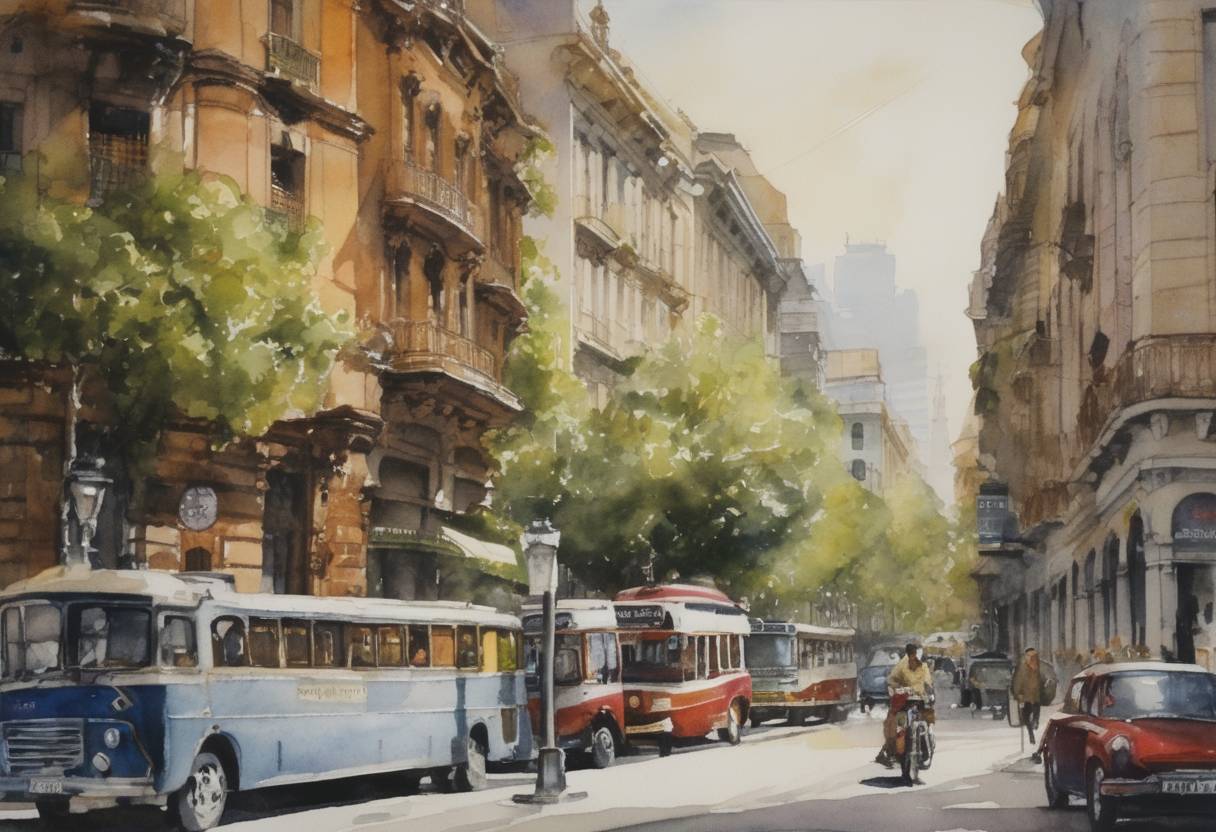 Watercolor painting based depiction of The Argentine government completed a successful swap of sovereign debt bonds, which helped resolve one of the world's largest recorded sovereign defaults that began in 2001. (2004)