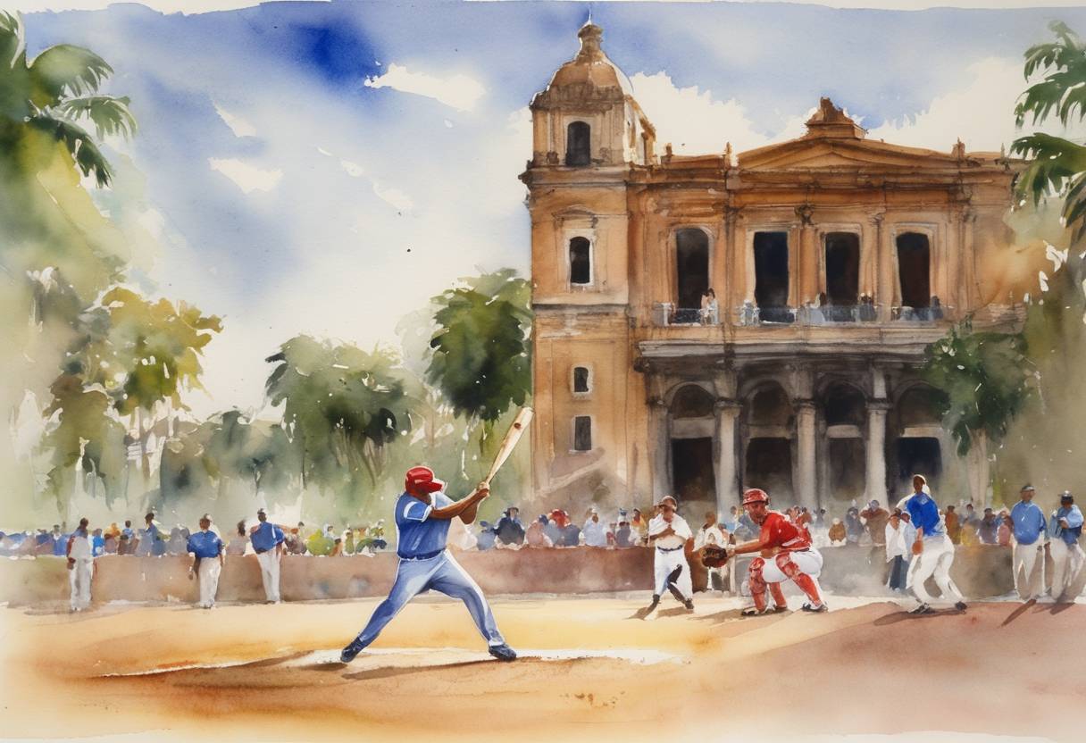 Watercolor painting based depiction of Italy wins its first-ever medal in World University Baseball Championship, showcasing the country's growing engagement with the sport. (2006)