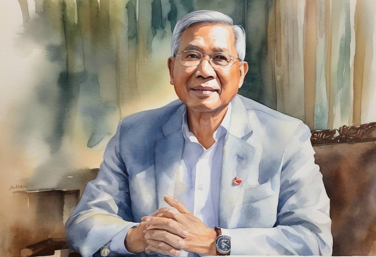 Watercolor painting based depiction of The Philippines' Commission on Elections disqualifies a leading presidential candidate over campaign finance violations ahead of the 2022 general election. (2022)