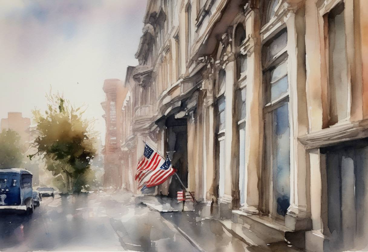 Watercolor painting based depiction of Twitter permanently suspends the account of President Donald Trump, citing the risk of further incitement of violence following the attack on the U.S. Capitol on January 6, 2021. (2021)