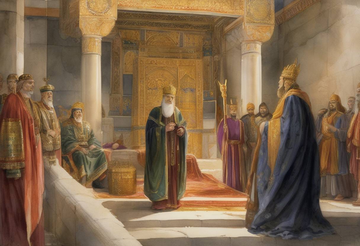 Watercolor painting based depiction of Emperor Leo II dies, and his father Zeno becomes the sole ruler of the Byzantine Empire. (474)