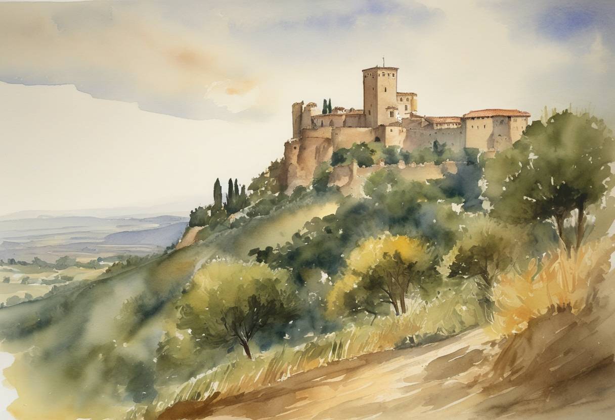 Watercolor painting based depiction of Otto III, Holy Roman Emperor, died in the castle of Paterno near Civita Castellana of malaria. (1002)